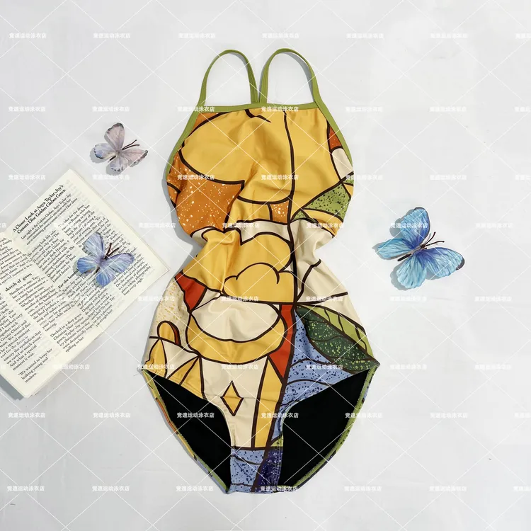 【拼图】泳衣女高级感2025新款可爱专业连体游泳馆专用竞速运动泳装