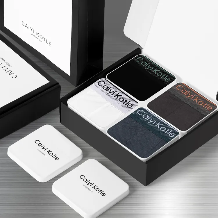 CaiyiKotle男士内裤平角裤四角透气抑菌青少年男款短裤内裤礼盒装