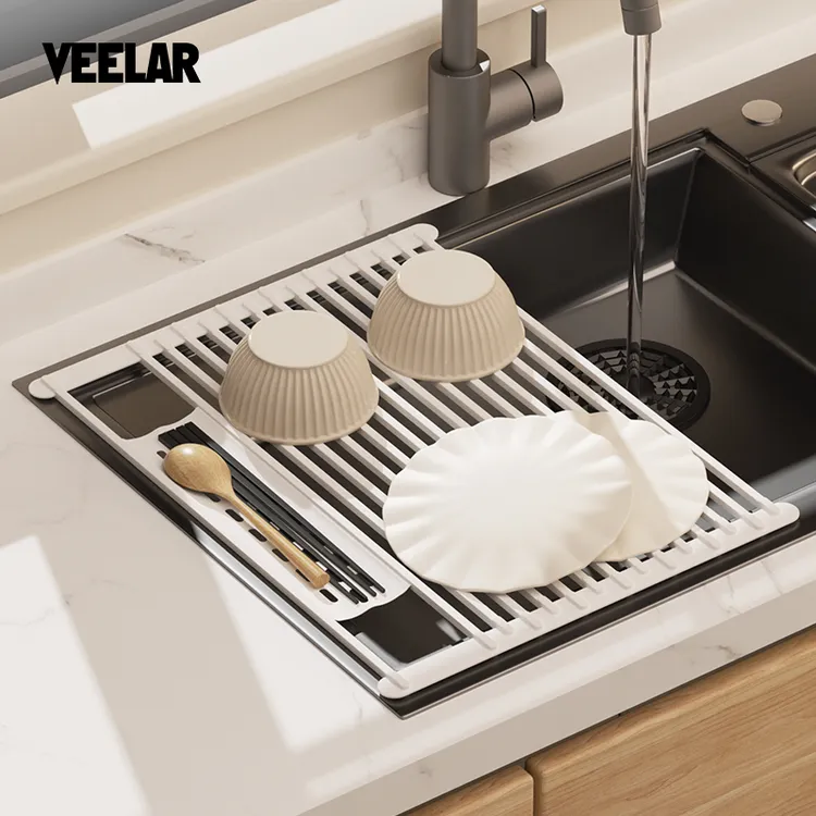VEELAR厨房水槽架沥水碗碟收纳架台面置物沥水架碗筷收纳架