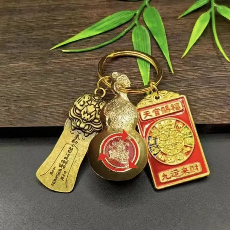 【师傅推荐】乙巳年福禄双全九运天官八卦貔貅创意家居生肖车钥匙扣