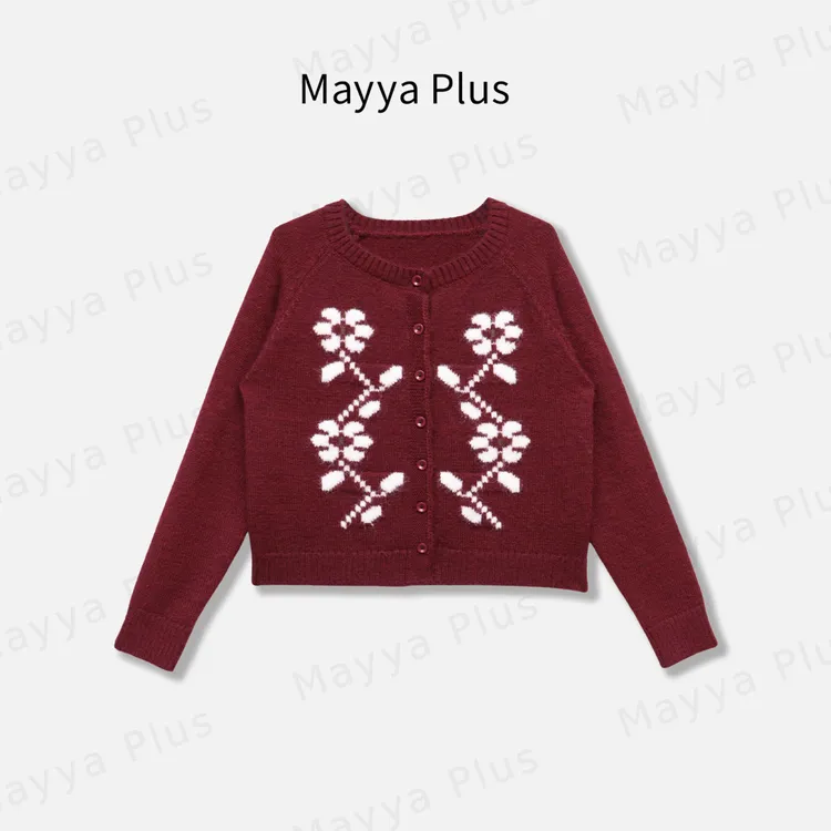 【绯色庄园】Mayya Plus麦芽定制春秋流光风百搭针织开衫女32546218
