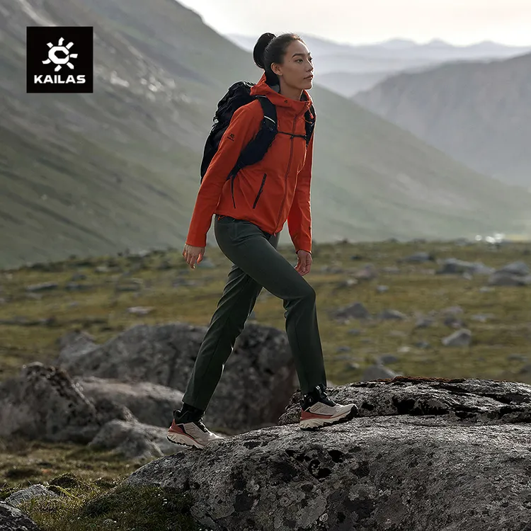 KAILAS凯乐石洛克PLUS徒步裤加绒加厚冬防风保暖户外登山软壳裤女