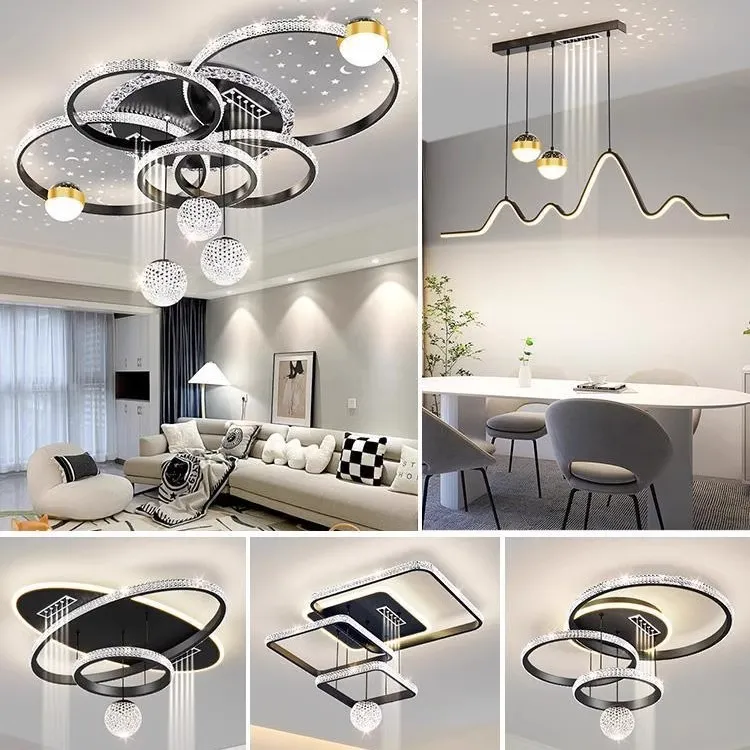 客厅主灯2025新款轻奢全屋组合中山灯具现代简约套餐客厅灯吸顶灯