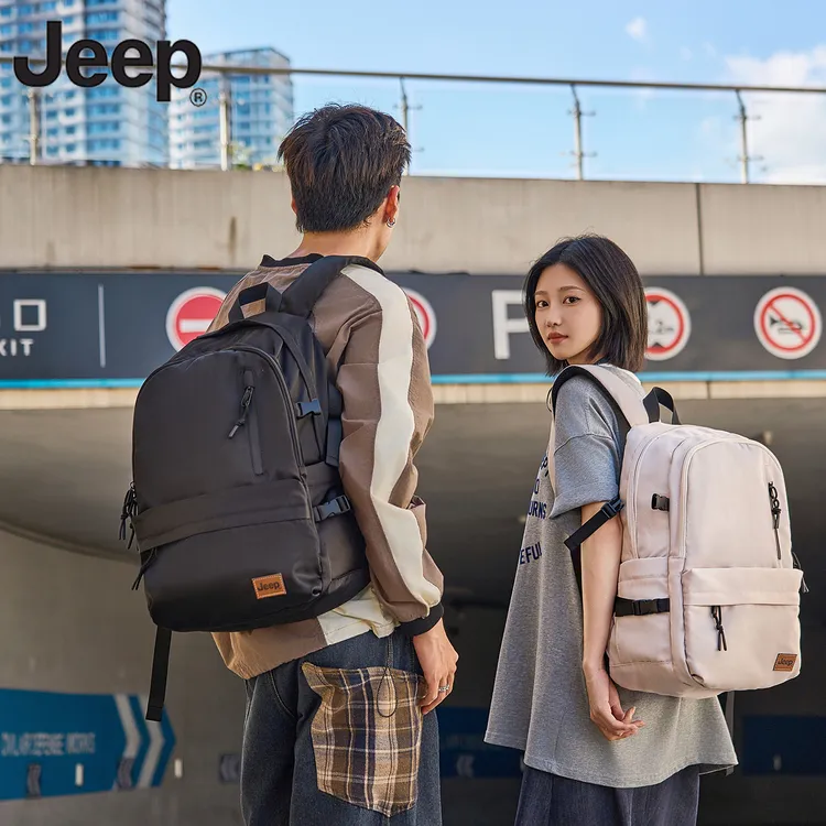 JEEP/吉普双肩包男大容量时尚潮流初中高中大学生书包女电脑背包