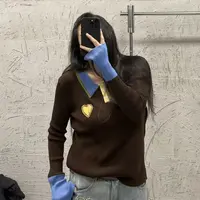 《大韩韩推荐》小心针织打底大码女装秋冬显瘦穿搭长袖百搭修身上衣