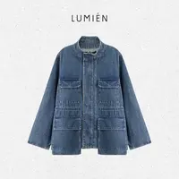 【LUMIEN 新品】“靛蓝旧梦”复古腔调挺括有形时髦牛仔外套LX5HWW122