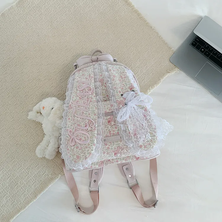 【00时袋】小众原创韩系可爱草莓美乐蒂垂耳兔大容量时尚百搭双肩包