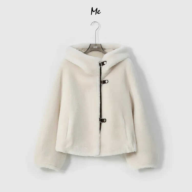 ME【澳洲进口美利奴圣代皮毛一体】时尚短款锁温御寒皮草MESA5413