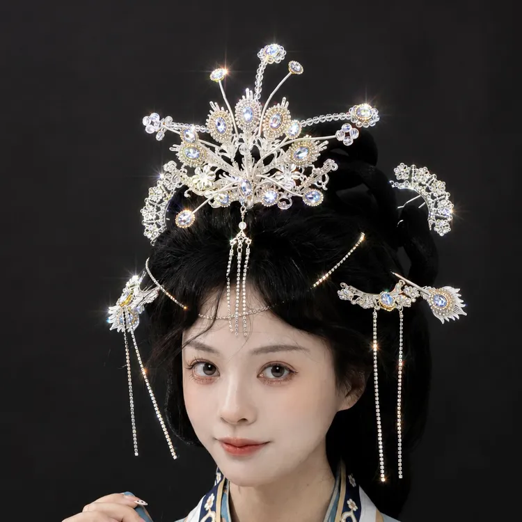 古早西游锆石正凤古风束发冠典雅百搭汉服日常复古头饰