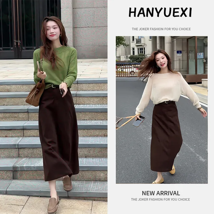 秋季一整套女装2025年新款韩版显瘦减龄气质长袖上衣半身裙两件套