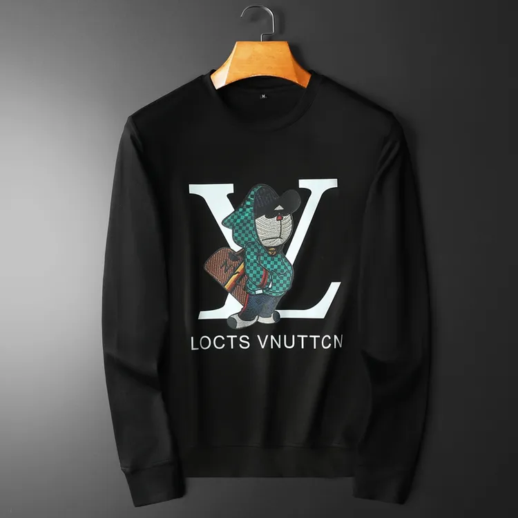 LEROLEHAR欧洲站秋冬新款纯棉卫衣男士潮牌ins印花上衣休闲大码