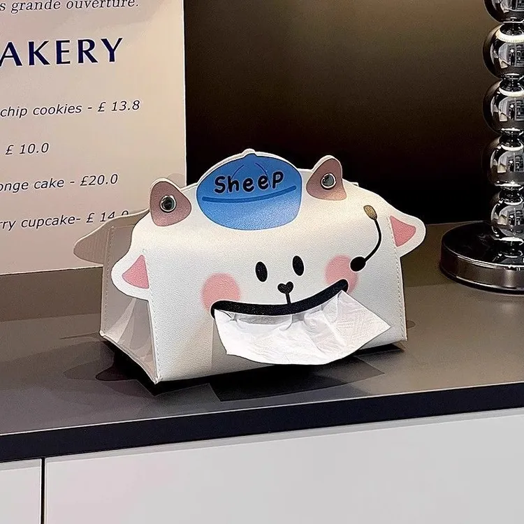 客厅纸巾盒ins风卡通纸巾盒餐厅纸巾盒客厅桌面抽纸盒防水纸巾盒