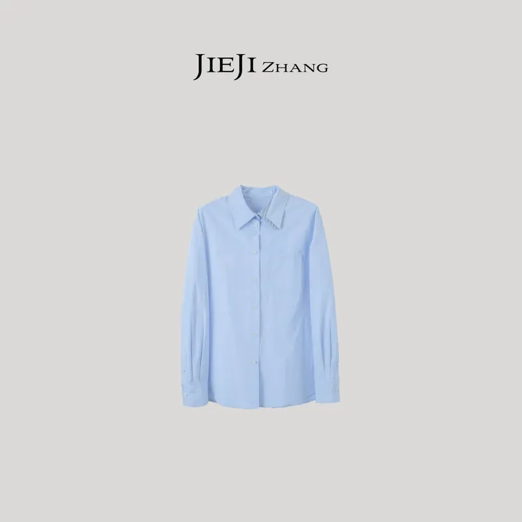 【JIEJI ZHANG】100%棉高级定制秋冬时尚百搭双领衬衣351515