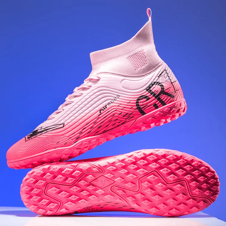 刺客16高帮足球鞋男小学生碎钉青少年AG长钉初中生草地专用训练鞋