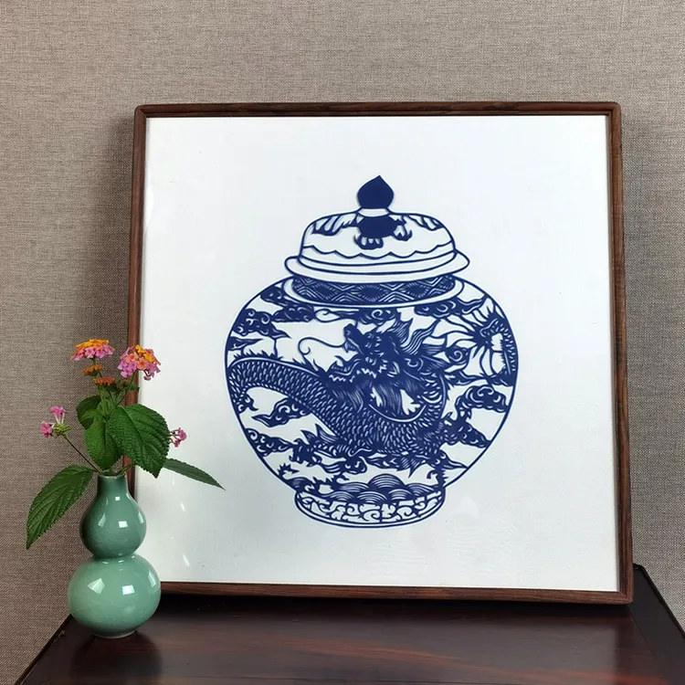 檀香木榫卯正方形圆角画框国画字画装裱挂墙框架定制（不含画芯）
