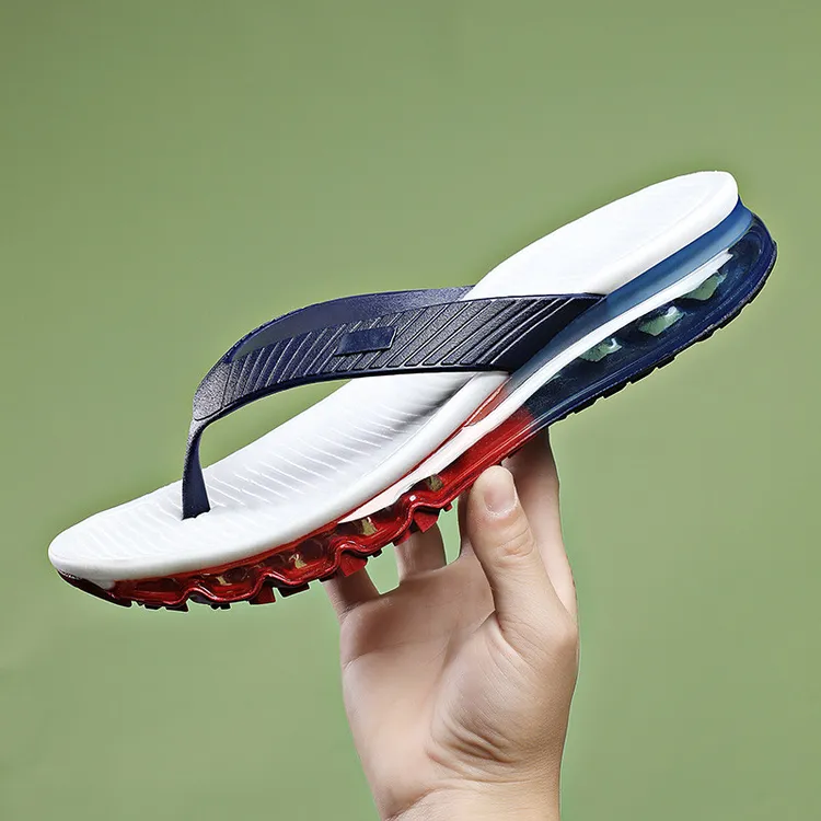 2025新款韩版潮流沙滩凉拖鞋全掌气垫拖鞋男夏ins外穿防滑人字拖