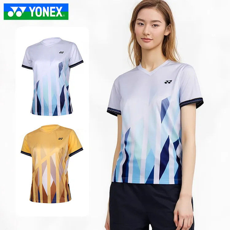 新款尤尼克斯YY羽毛球服运动服男女T恤上衣短袖透气1103925BCR