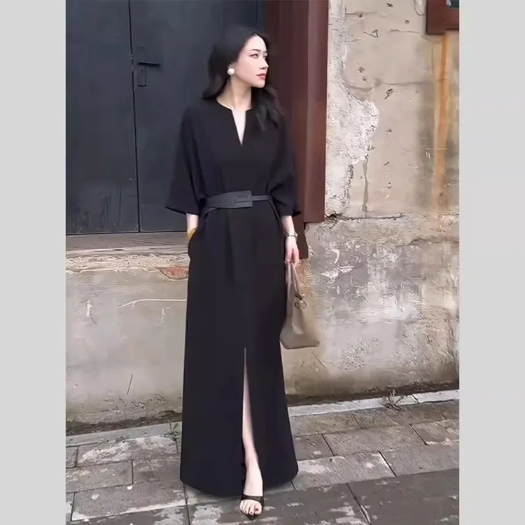 大码独特漂亮气质高级感连衣裙女2025秋季胖妹mm显瘦流行爆款裙子