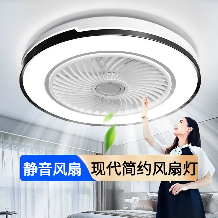 吸顶卧室风扇灯静音卧室风扇灯2025新款大风力风扇灯现代简约灯具