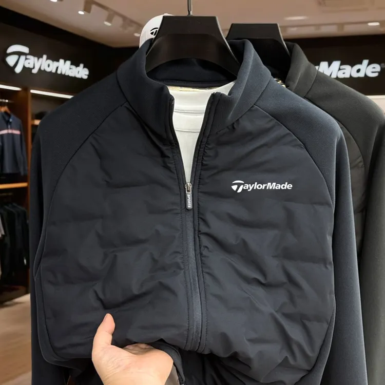 Taylormade泰勒梅高尔夫男士立领户外秋冬夹克保暖棉服棉衣外套男
