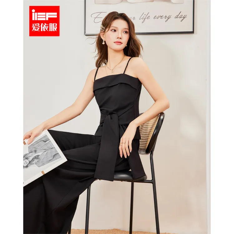 IEF/爱依服时尚套装2025夏季新款韩版性感小女人气质通勤上下套裤