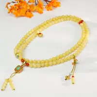 【小北好物】蜜蜡DIY项链约6mm+【多样性发一件】2QH246X69