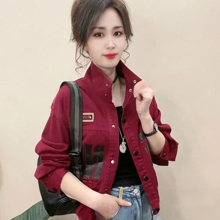 时尚独特短牛仔外套女2025春秋新款高级大方减龄小个子夹克上衣