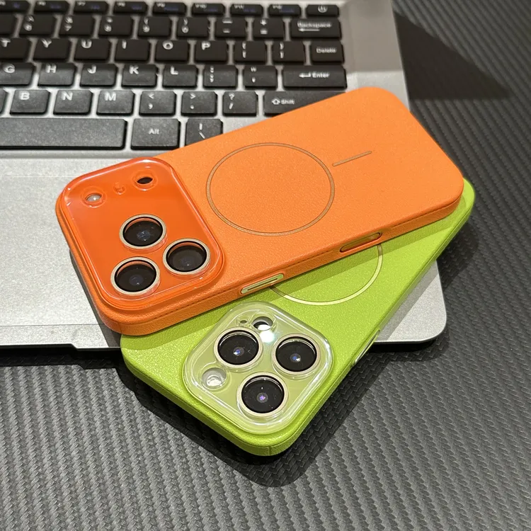 奥菲顿高级无线磁吸荔枝纹PC壳适用iPhone17/16手机壳苹果15/1413