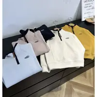 【实体品质】儿童新款长袖立领半拉链刺绣休闲韩版百搭时尚百搭卫衣