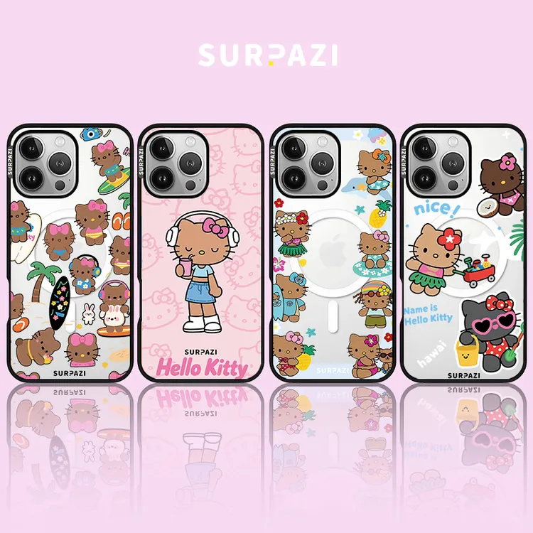超薄壳【SURPAZI夏威夷kitty】适用于iPhone14/15/16/17Promax