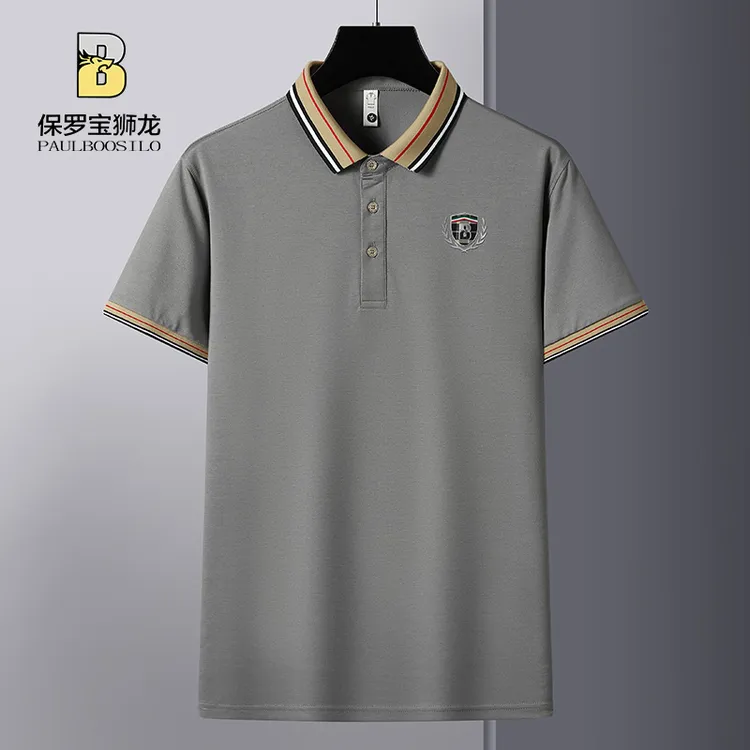 PAUL BOOSILO/保罗宝狮龙夏季休闲百搭POLO衫修身商务
