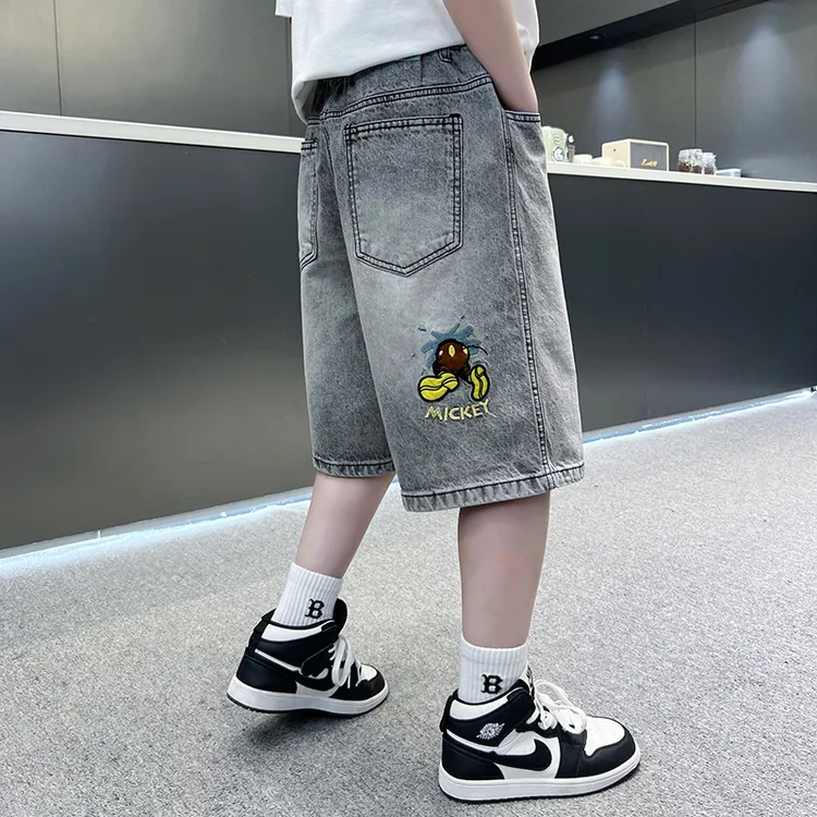 男童牛仔短裤夏季薄款宽松2025中大童休闲五分裤洋气儿童中裤百搭