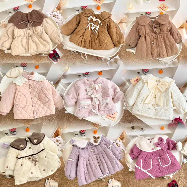 【丽丽】女童2025新款冬装女宝宝加厚棉衣外套洋气棉衣冬季棉袄服