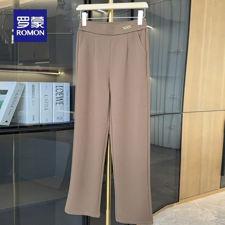 罗蒙2025新款休闲妈妈秋装裤子中年女春秋时尚小脚裤中老年休闲裤