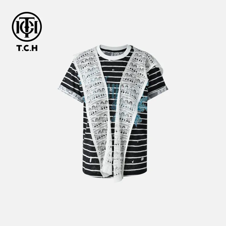 TCH私服烫钻工艺新时尚淑女百搭新潮流T恤女T75B10E5023轻奢tch