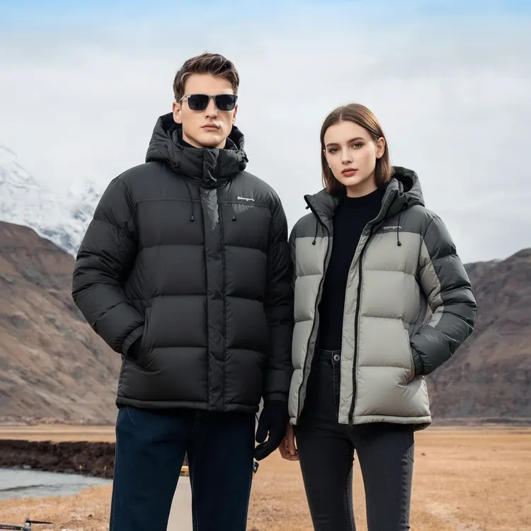 【冰川5.0】高充绒90白鸭绒子羽绒服男可拆连帽拼色外套YR0766