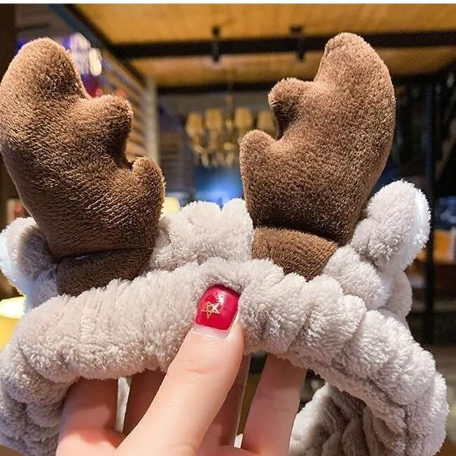 可爱洗脸发带毛绒头箍加宽防滑洗脸上妆防止湿发护肤瑜伽运动