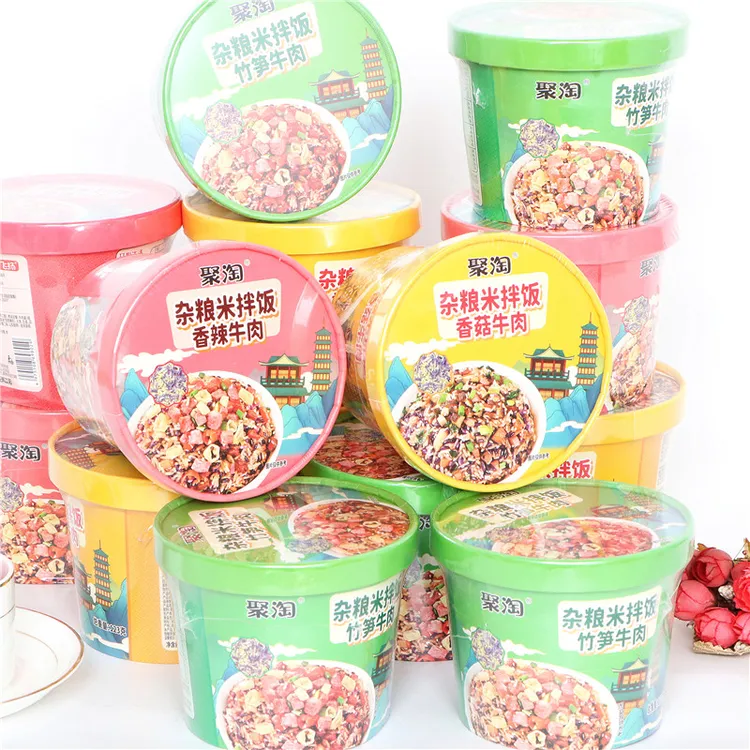 聚淘杂粮米拌饭香辣牛肉香菇牛肉拌饭方便速食免煮拌饭竹笋牛肉饭