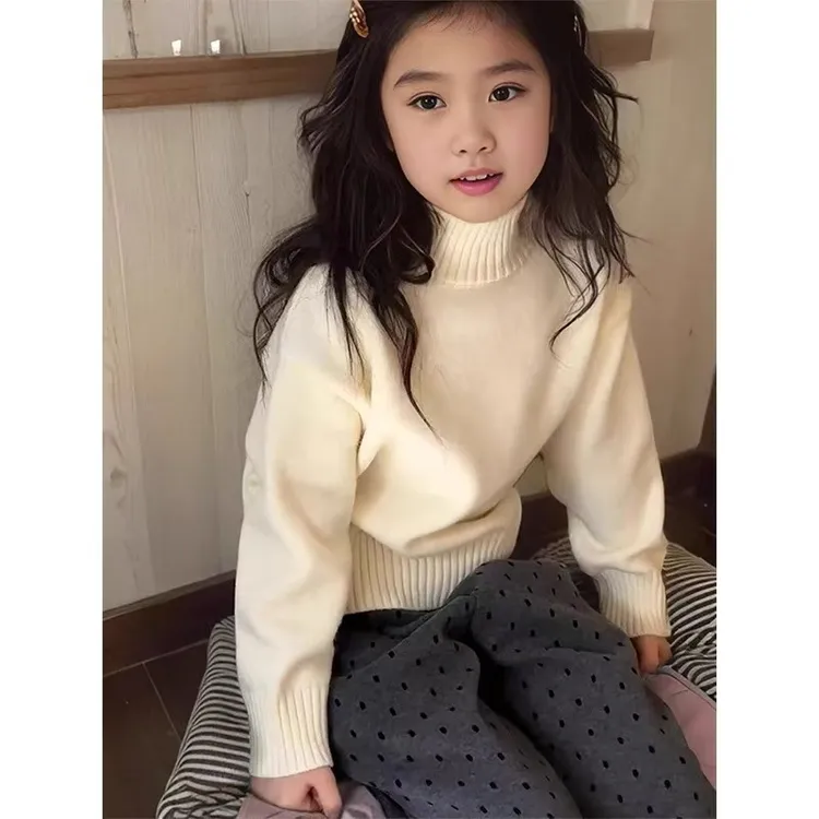 童装女童半高领毛衣2025秋冬新款洋气内搭韩版冬季保暖儿童打底衫