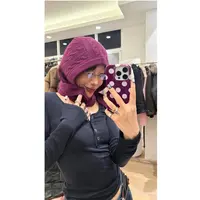 “西西里小姐”美丽传说100绵羊毛绞花巴拉克拉法帽一体式披肩围脖