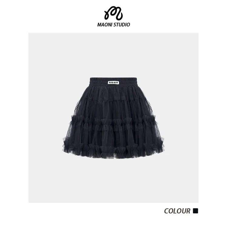 毛妮LADIESFIRST【层层甜梦】甜美风减龄网纱蓬蓬蛋糕短裤裙L2220