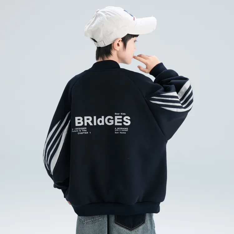 儿童装男童秋装外套春秋款2025新款中大童棒球服男孩秋季酷帅洋气