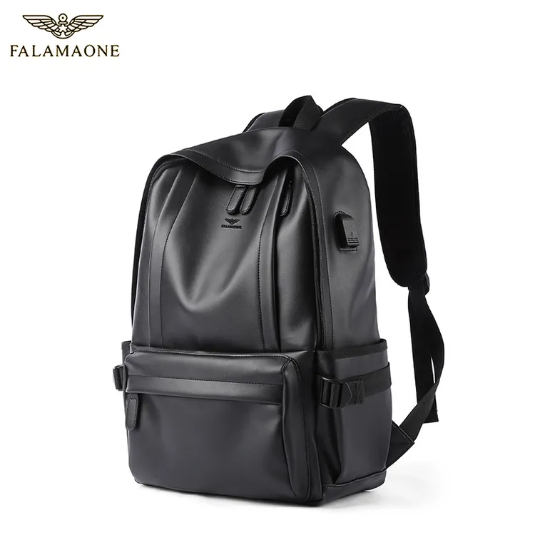 法莱阿玛尼男士双肩包潮流百搭款男电脑包大容量旅行包男休闲时尚