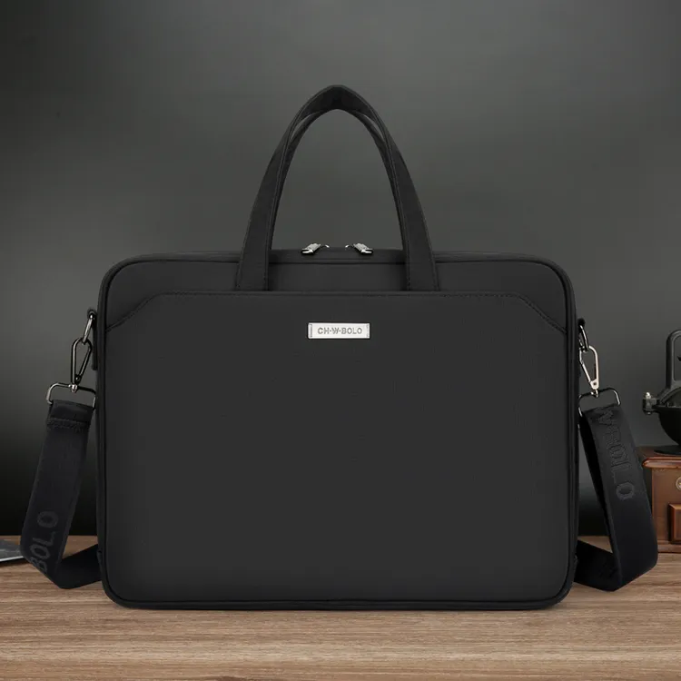 超威保罗公文包男款商务休闲手提男士全牛津帆布文件资料大容量包