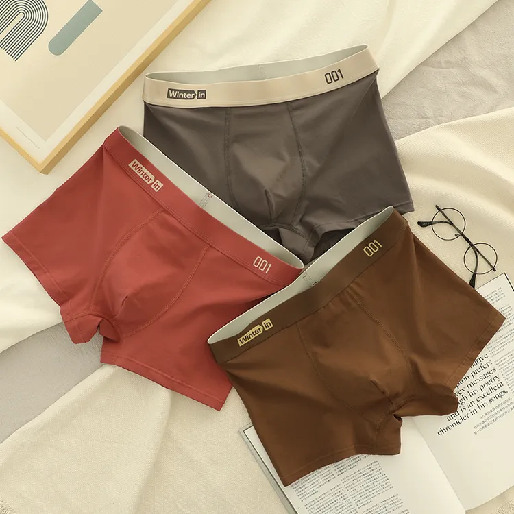 谜象男式贴身纯棉内裤四季可穿平角裤7A抗菌棉裆中腰吸汗透气裤衩