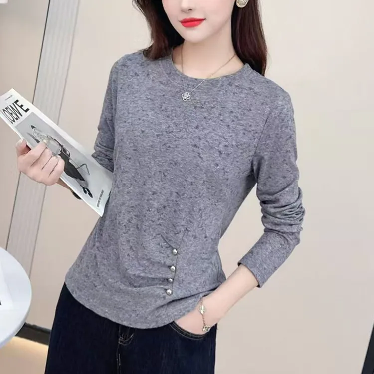 法芬图气质秋装长袖T恤女2025秋季新款洋气上衣女士春秋打底小衫