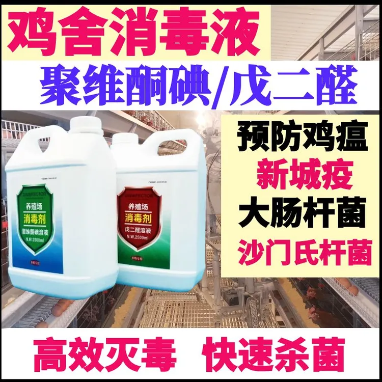 养殖场专用戊二醛消毒液家禽消毒剂鸡舍杀灭病毒养鸡场防疫消毒水