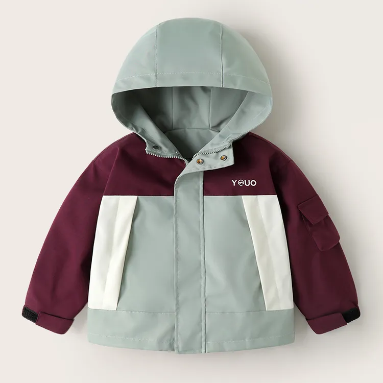 男童连帽外套春装新款春秋款童装儿童宝宝小童防水冲锋上衣春季潮