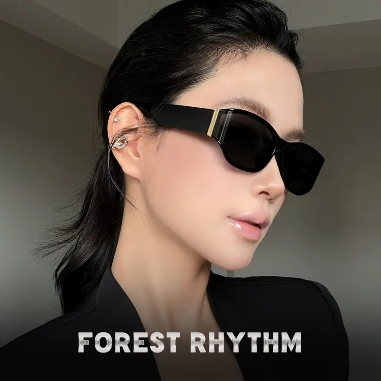 猫眼偏光墨镜女高级感曲面防紫外线防晒太阳镜气质网红潮流个性