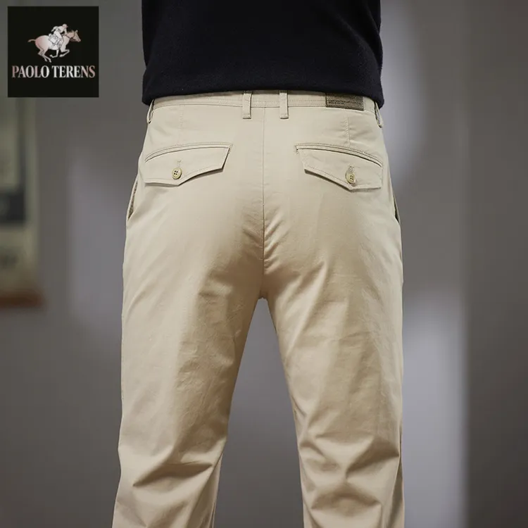 保罗男士宽松休闲裤秋季新款高端直筒男裤垂感潮流春秋男士西裤子